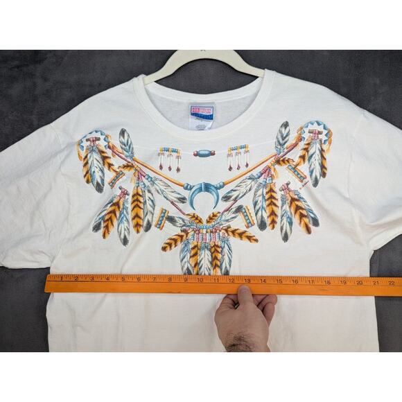Vintage Hanes Her Way Feather Necklace Native American Large White NOS - Picture 7 of 8